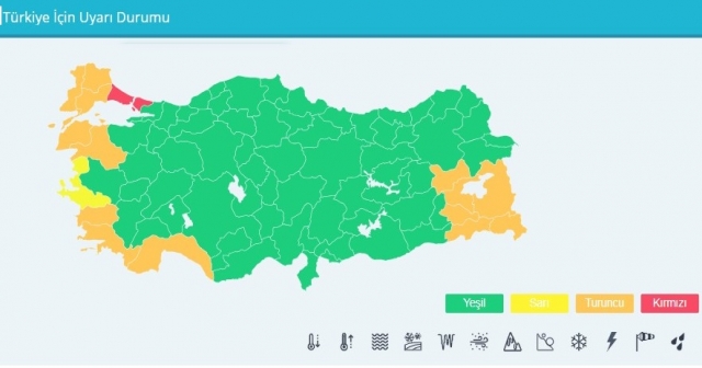 14 İLİMİZDE AŞIRI YAĞIŞ VE FIRTINA UYARISI!