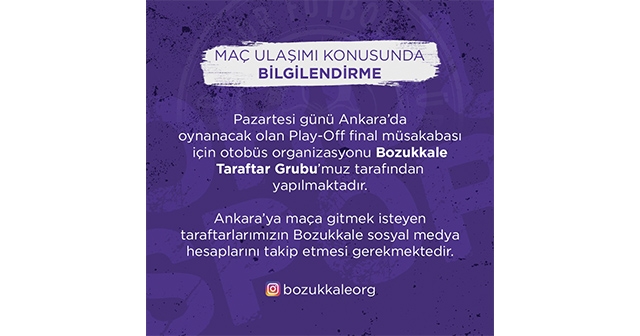 52 ORDUSPOR’DAN ANKARAYA OTOBÜS