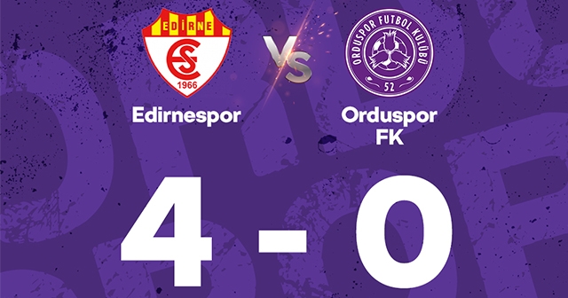 52 ORDUSPOR EDİRNE’DEN ÇIKAMADI