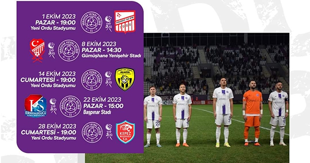52 ORDUSPOR EKİM AYI FİKSTÜRÜNÜ AÇIKLADI