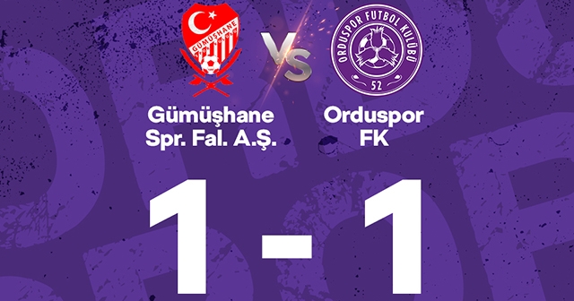 52 ORDUSPOR SON DAKİKALARDA PUAN KAZANDI