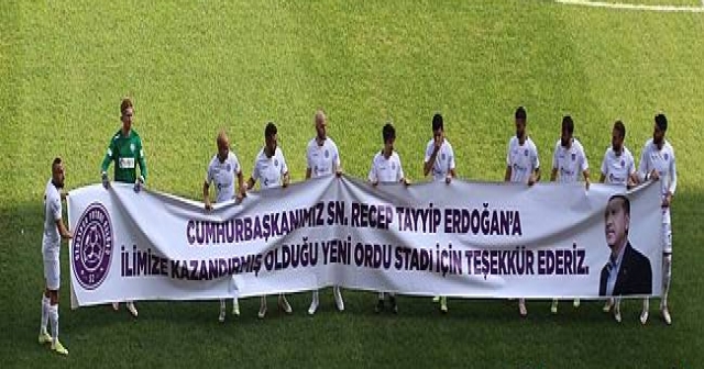 52 ORDUSPOR'DAN CUMHURBAŞKANI ERDOĞAN'A TEŞEKKÜR