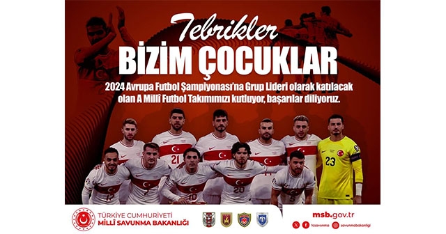 A MİLLİ FUTBOL TAKIMINA BAŞARILAR DİLEDİ