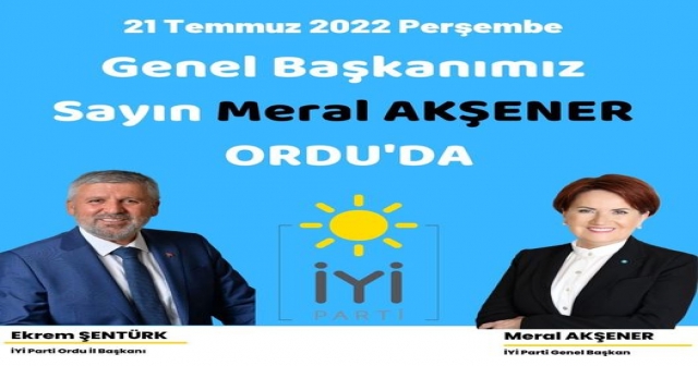 AKŞENER ORDU’YA GELİYOR