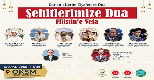ŞEHİTLERİMİZ DUALARLA ANILACAK