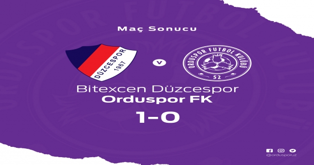 BITEXEN DÜZCESPOR- 52 ORDUSPOR MAÇ SONUCU: 1-0