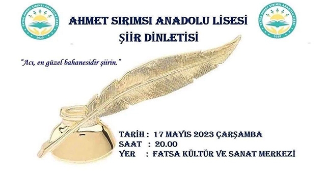 FATSA'DA ŞİİR DİNLETİSİ