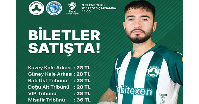 GİRESUNSPOR ZTK 3.TUR MAÇ BİLETLERİ AÇIKLANDI