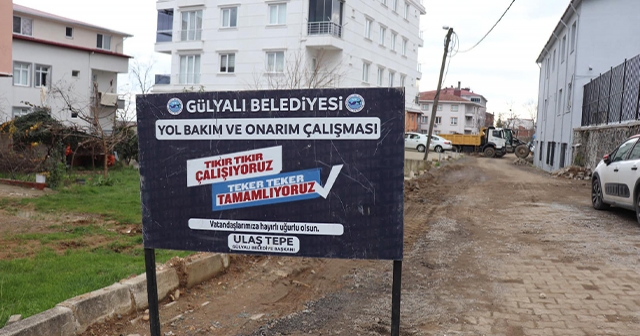 Gülyalı Belediyesi Yol Bakım Çalışmalarına Hız Veriyor!