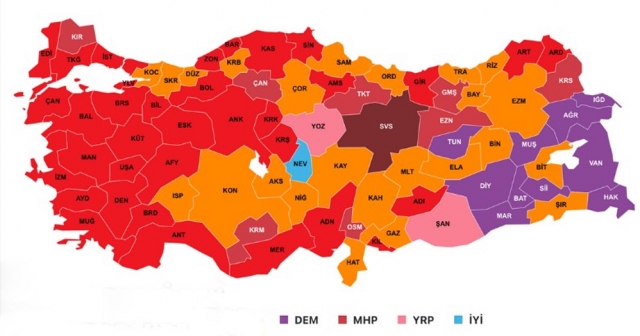 İşte AK Parti ve MHP'den CHP'ye geçen iller