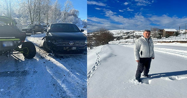 KABADÜZ BELEDİYE BAŞKANI TRAFİK KAZASI GEÇİRDİ