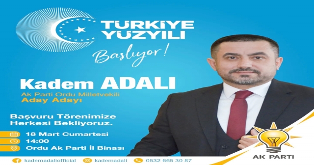 KADEM ADALI MİLLETVEKİLİ ADAY ADAYI