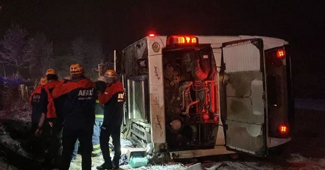 Kastamonu'da otobüs kazası!