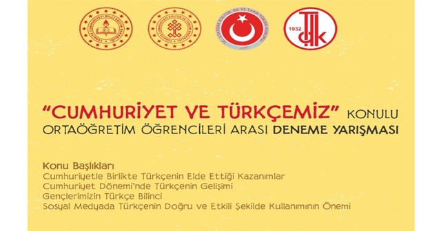 LİSELİLERE “CUMHURİYET VE TÜRKÇEMİZ” DENEME YARIŞMASI