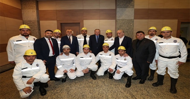 Maden İşçileri, Cumhurbaşkanı Erdoğan’ın İftarına Katıldı
