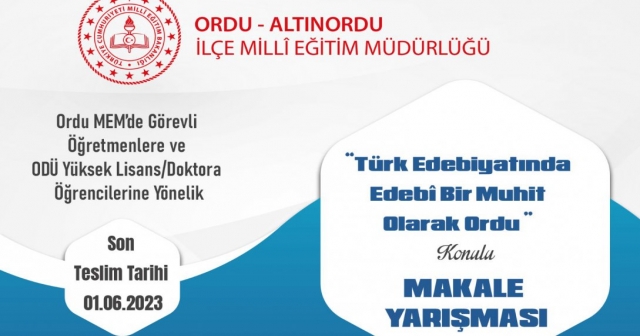 MAKALE YARIŞMASI DÜZENLENİYOR