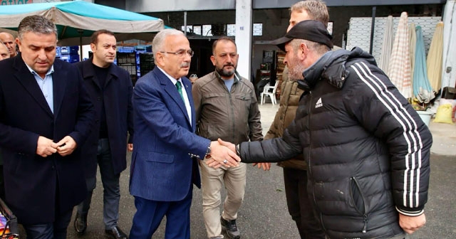 Mehmet Hilmi Güler, Sebze ve Meyve Hali'nde Esnafı Ziyaret Etti