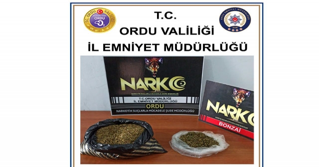 ORDU’DA YOLCU OTOBÜSÜNDE UYUŞTURUCU MADDE BULUNDU