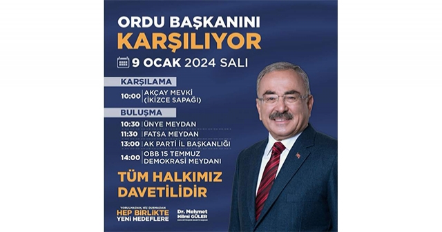 ORDU HALKI GÜLER'İ BEKLİYOR!