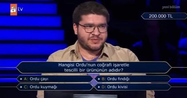 ORDU SORUSU YARIŞMACIYI TERLETTİ