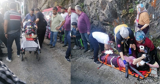 ORDU'DA FINDIK İŞÇİLERİNİ TAŞIYAN ARAÇ KAZA YAPTI