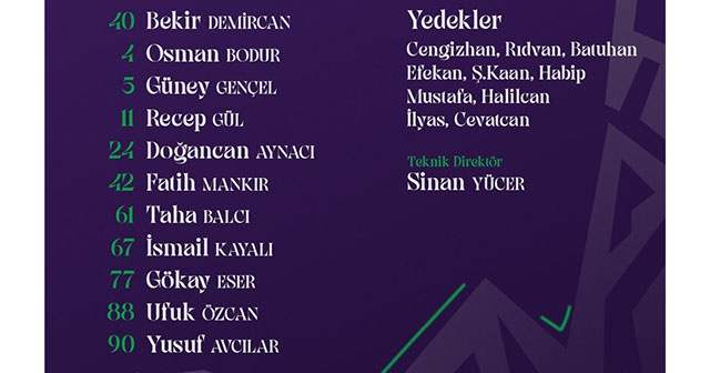 Orduspor 1967’nin ilk 11’i belli oldu