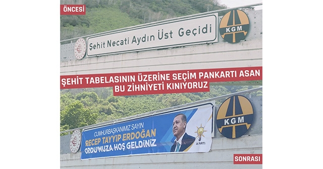 PANKARTLARA TEPKİ