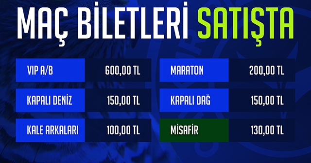 Rizespor bilet fiyatlarını duyurdu!