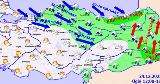 ŞİDDETLİ RÜZGAR VE YAĞIŞ UYARISI!