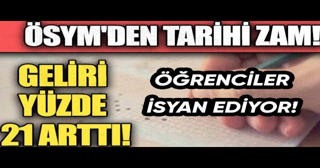 Sınav Ücretlerine Yüzde 165 Zam!