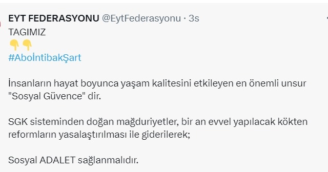 " SOSYAL ADALET SAĞLANMALIDIR "