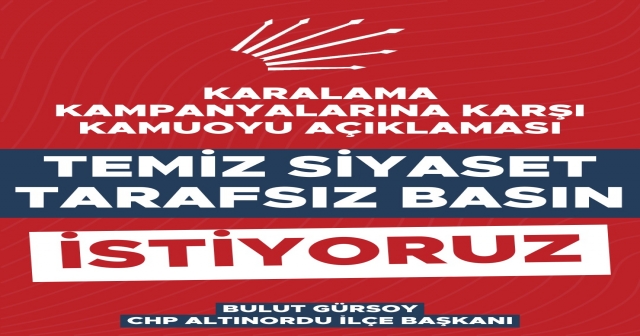 "TEMİZ SİYASET, TARAFSIZ BASIN İSTİYORUZ"