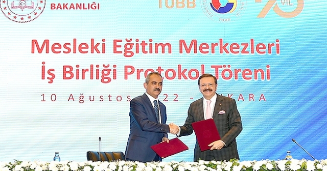 TOBB İLE MESLEKİ EĞİTİM  MERKEZLERİ ALANINDA İŞ BİRLİĞİ