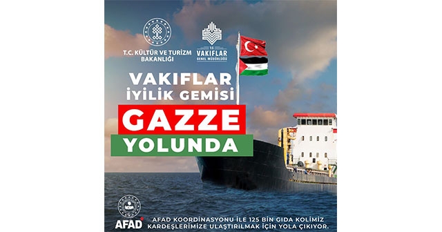 Türkiye’nin 8’inci insani yardım gemisi Gazze için yola çıkıyor