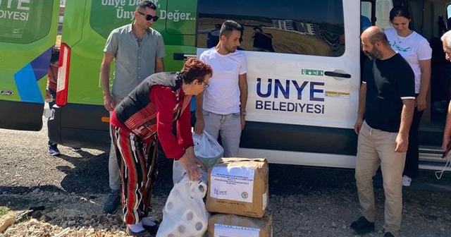ÜNYE BELEDİYESİ YARDIMLARINA DEVAM EDİYOR