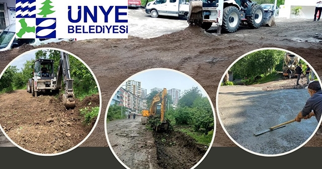 YAĞIŞLAR AZALDI ÜNYE BELEDİYESİ HIZLANDI