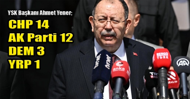 YSK Başkanı Yener Seçim Sonuçlarını Açıkladı