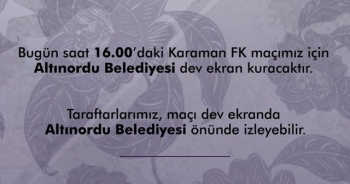 ORDUSPOR 1967 DEV EKRANDAN İZLENECEK