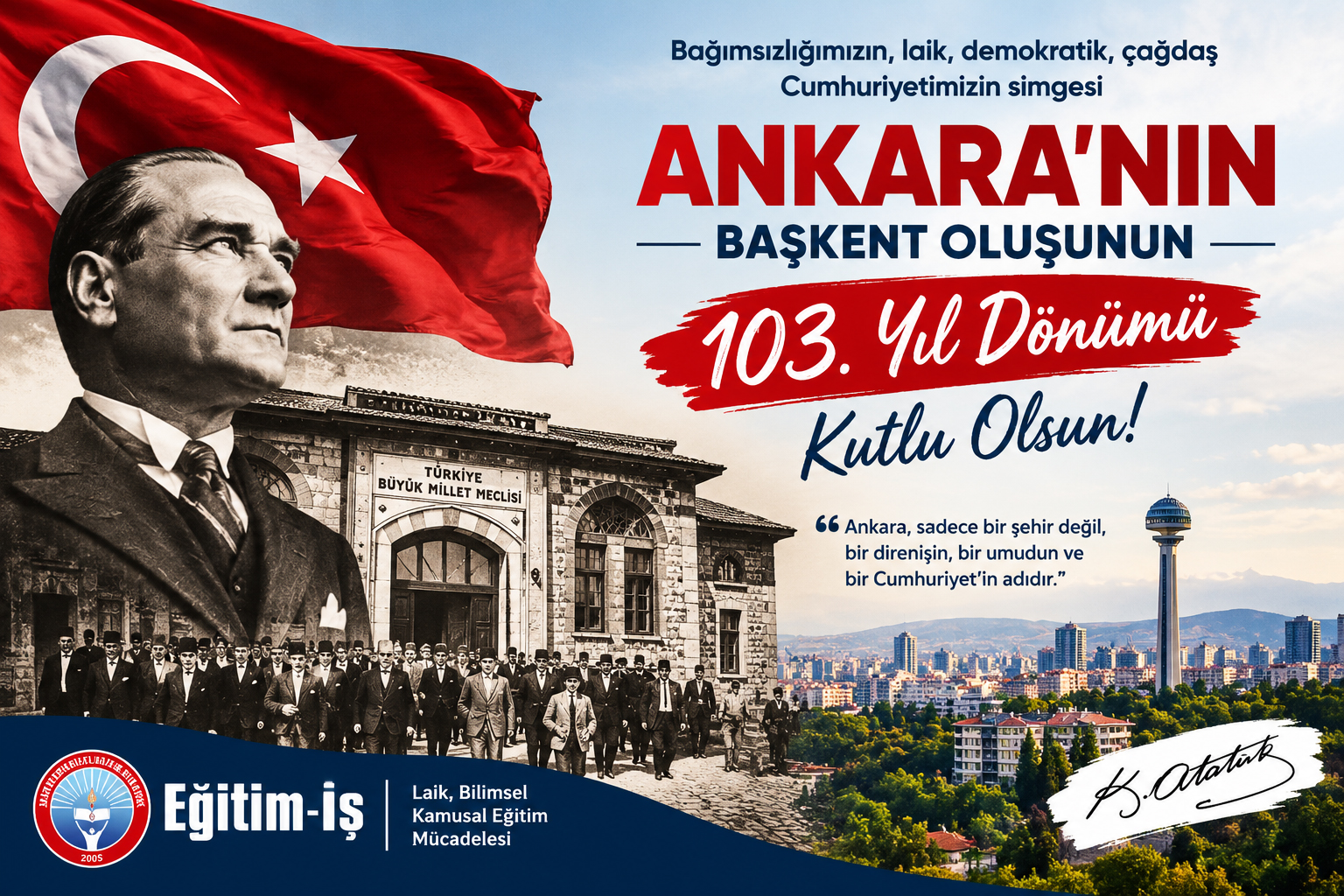 Ankara’nın Başkent Oluşunun 103. Yılı